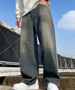retro baggy cargo pants for men
