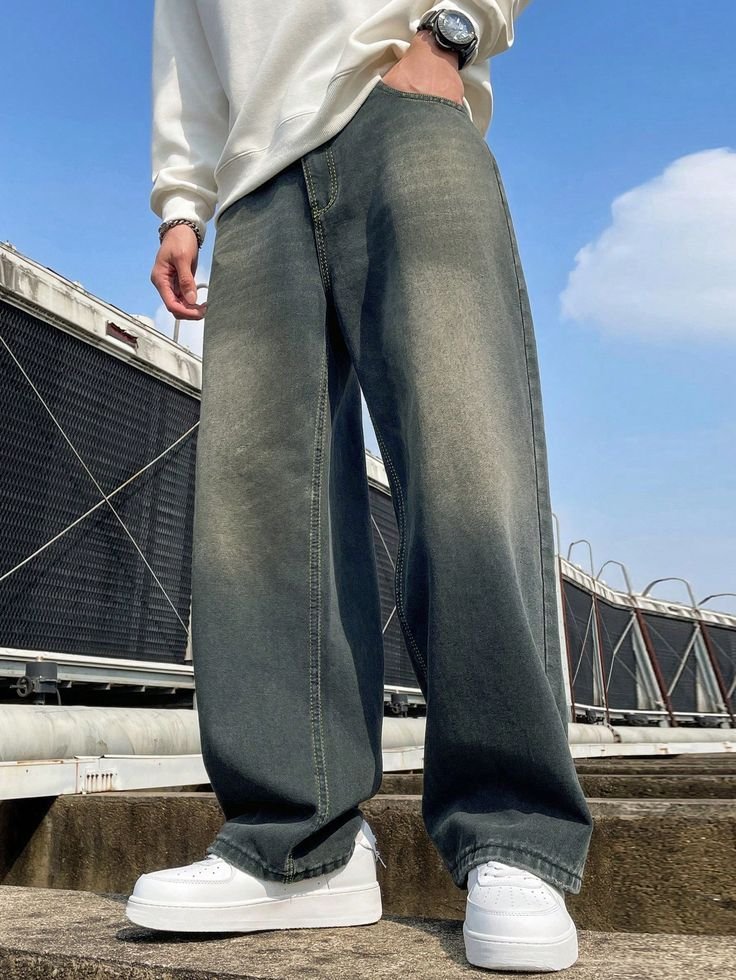 retro baggy cargo pants for men