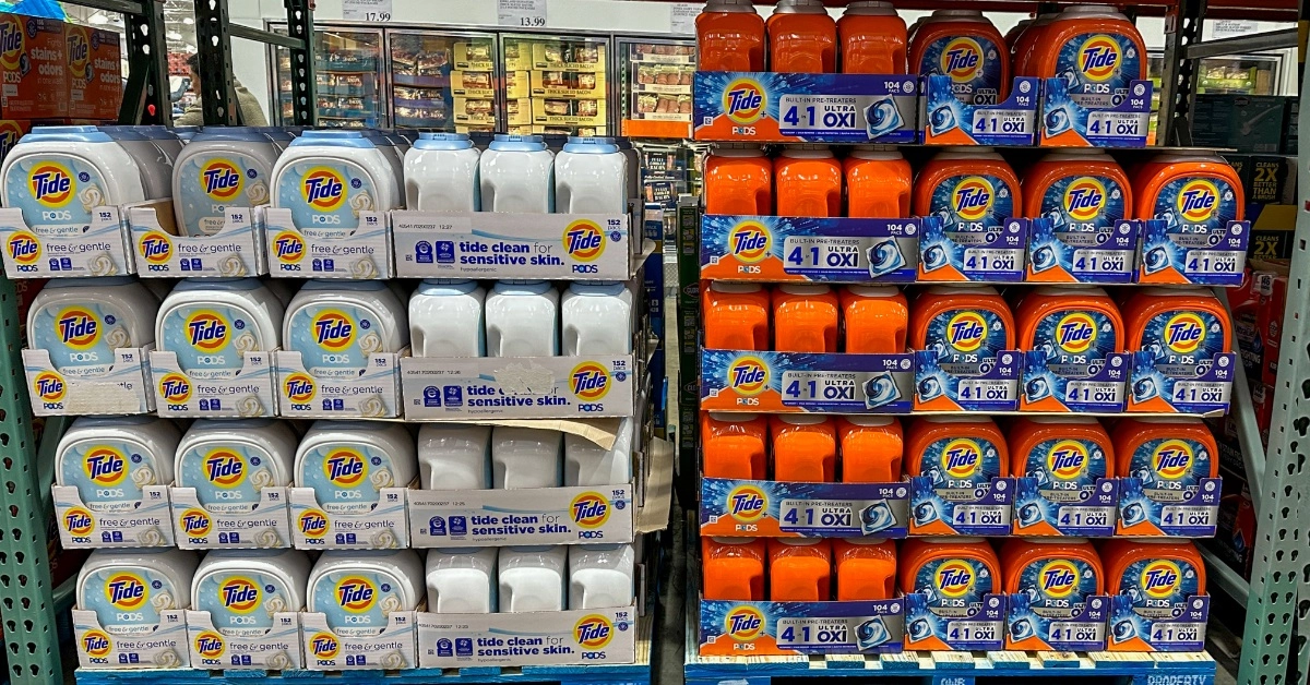 tide detergent pallets
